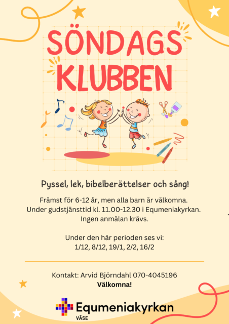 Nu startar vi Söndagsklubben!